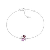 Bracciale Amen Donna Quadricuore in Argento Zircone BRQUBMFU - BRQUBMFU